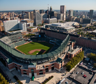 Aerial view of Camden Yards