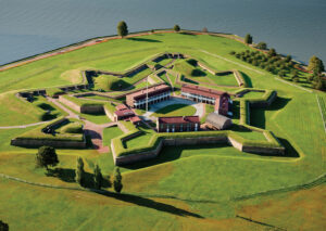 Aerial view of Fort McHenry National Monument and Historic Shrine.