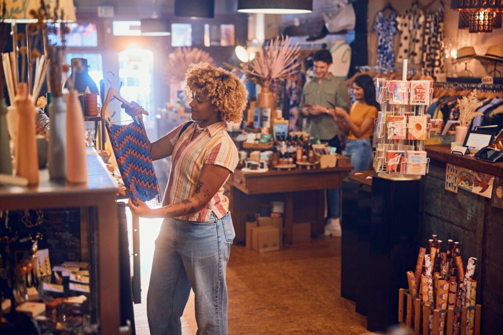 woman shopping in store