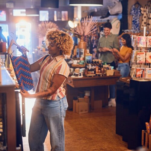 woman shopping in store