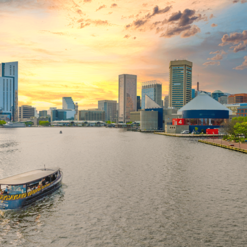 Inner Harbor at sunset