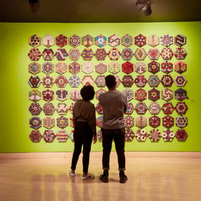Two people view an art installation at The American Visionary Art Museum in Baltimore.