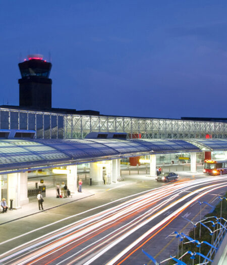 A plane taking off at Baltimore/Washington International Thurgood Marshall Airport.
