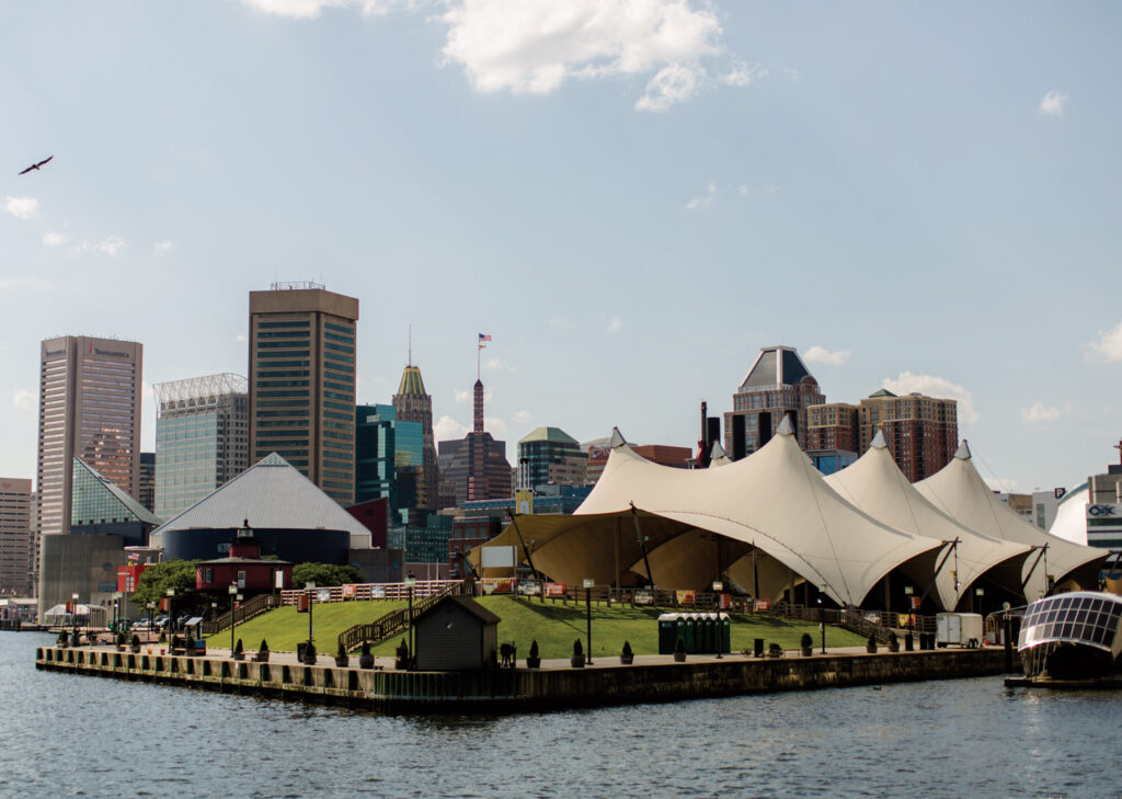 The MECU Pavilion, formerly Pier Six, in the Inner Harbor.