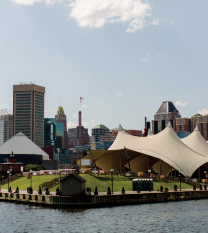 MECU as seen from Baltimore's Inner Harbor.