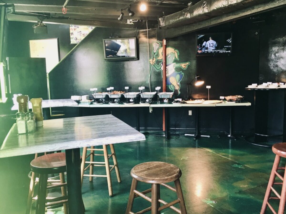 Adjustable table set-up in the Private Party Suite