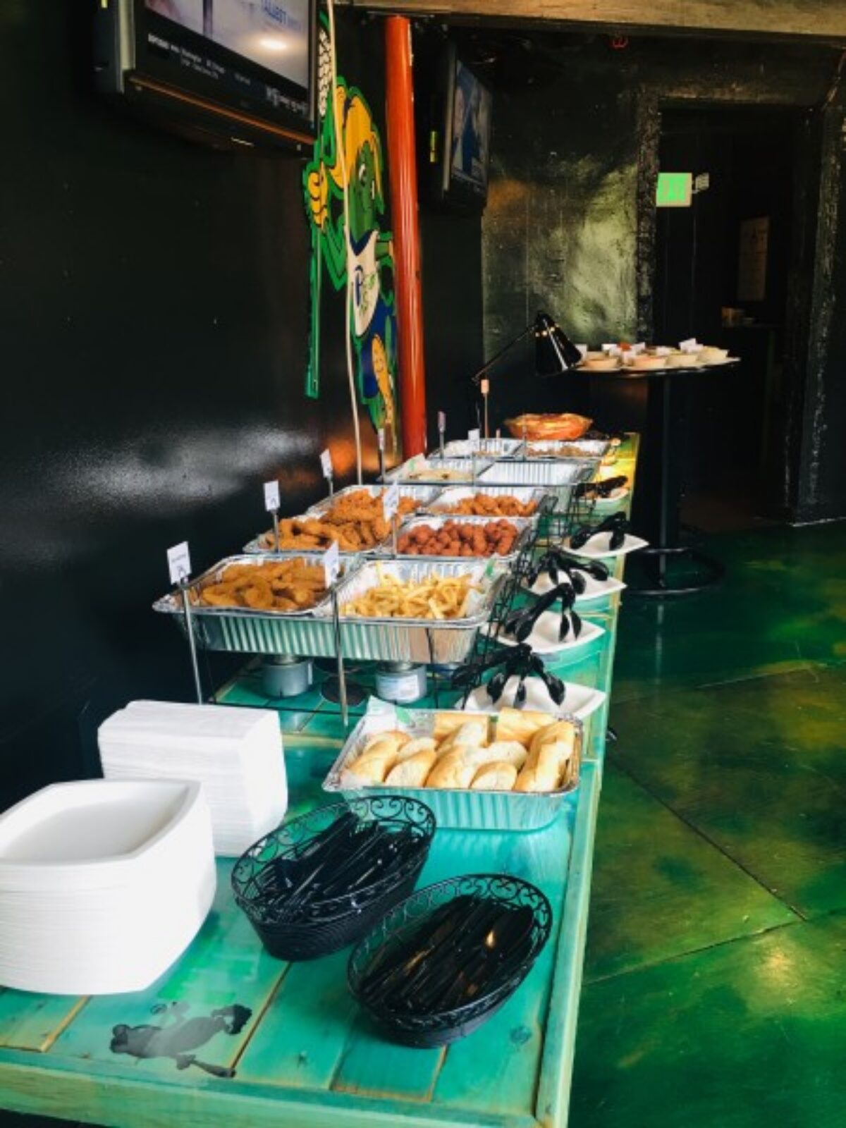 Buffet set-up in Private Party Suite