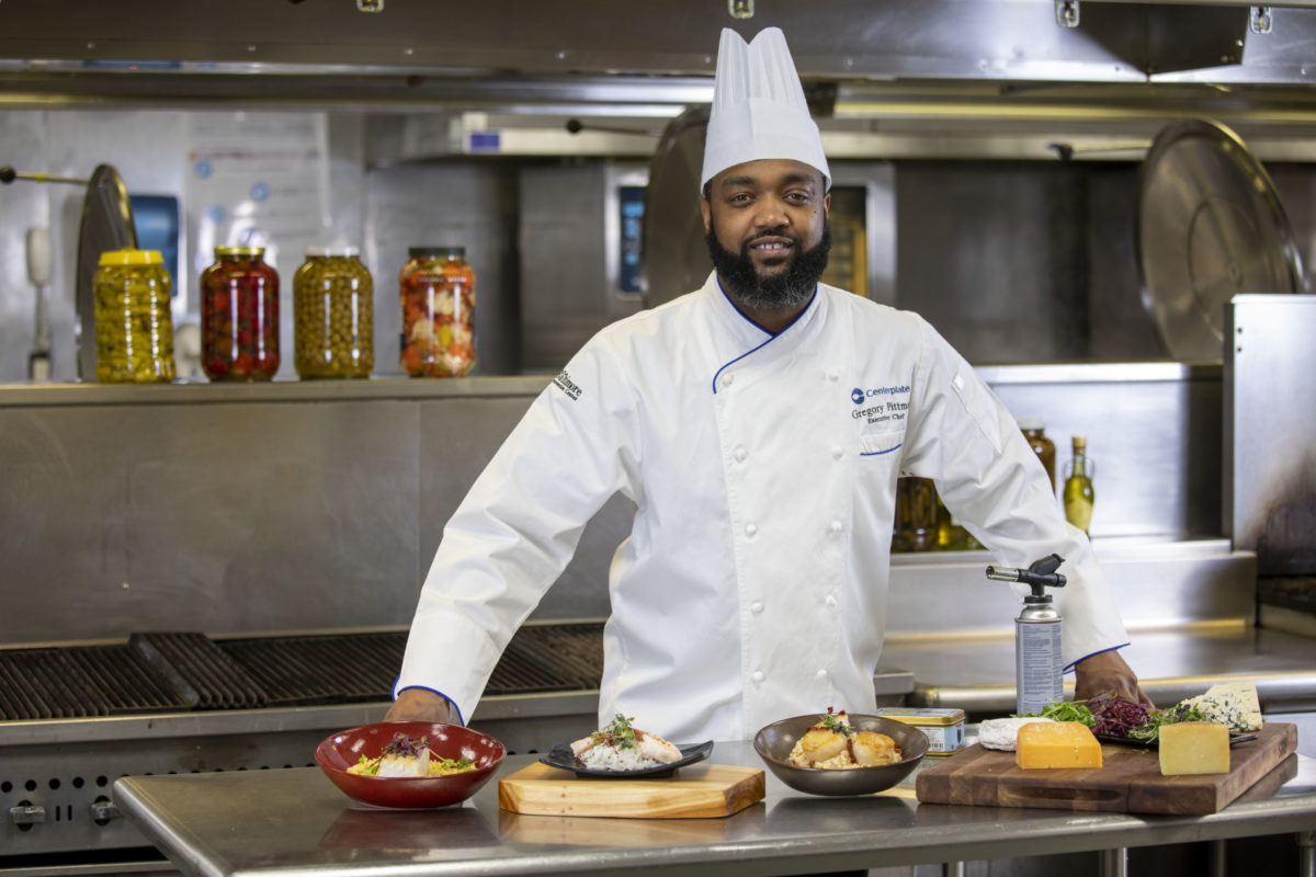 Executive Chef Gregory Pittman poses in the Centerplate kitchen