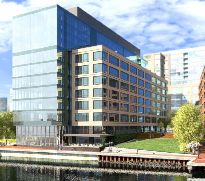 Exterior rendering of the Canopy Baltimore at Harbor Point