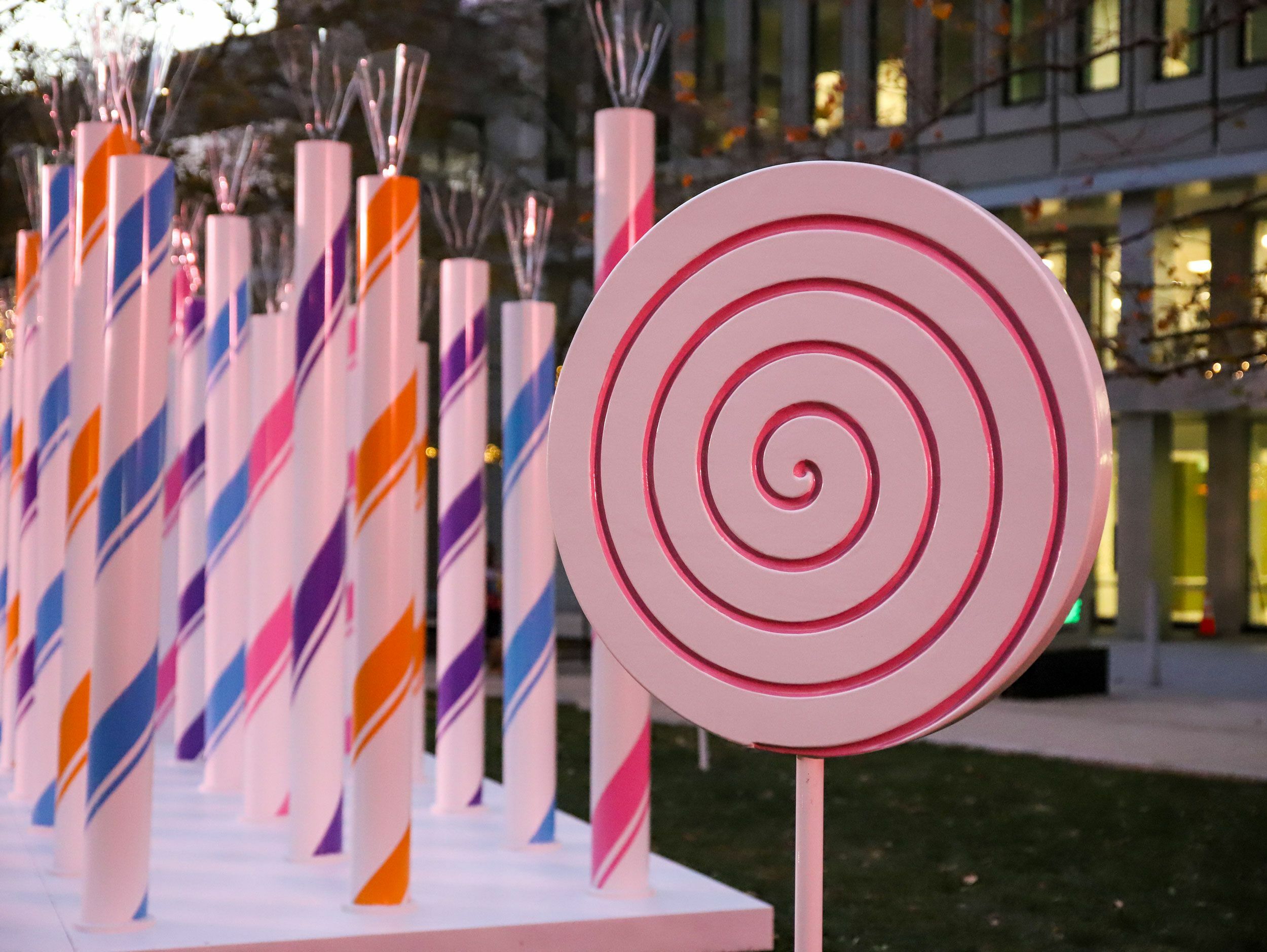 Candy Cane Lane in Center Plaza