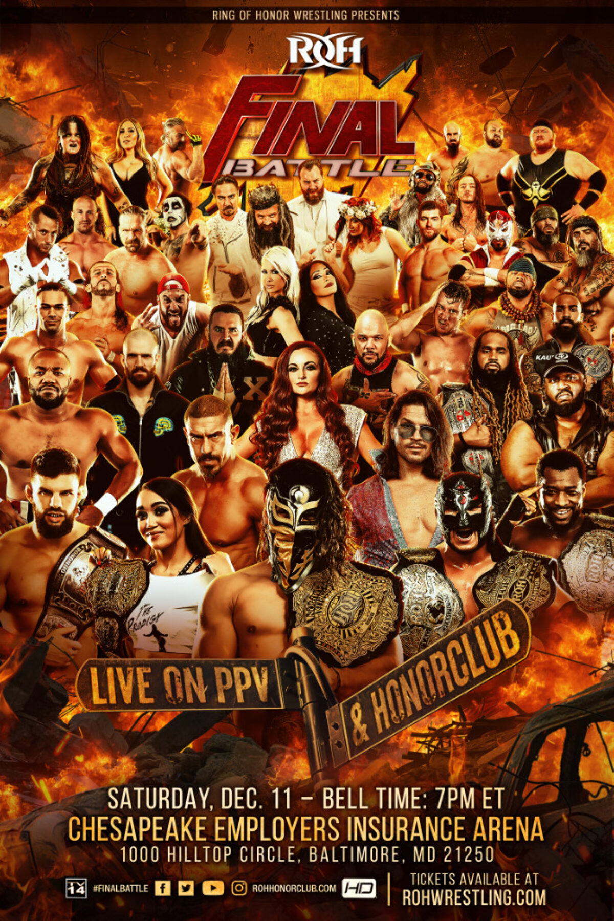 Ring Of Honor Wrestling Final Battle Visit Baltimore