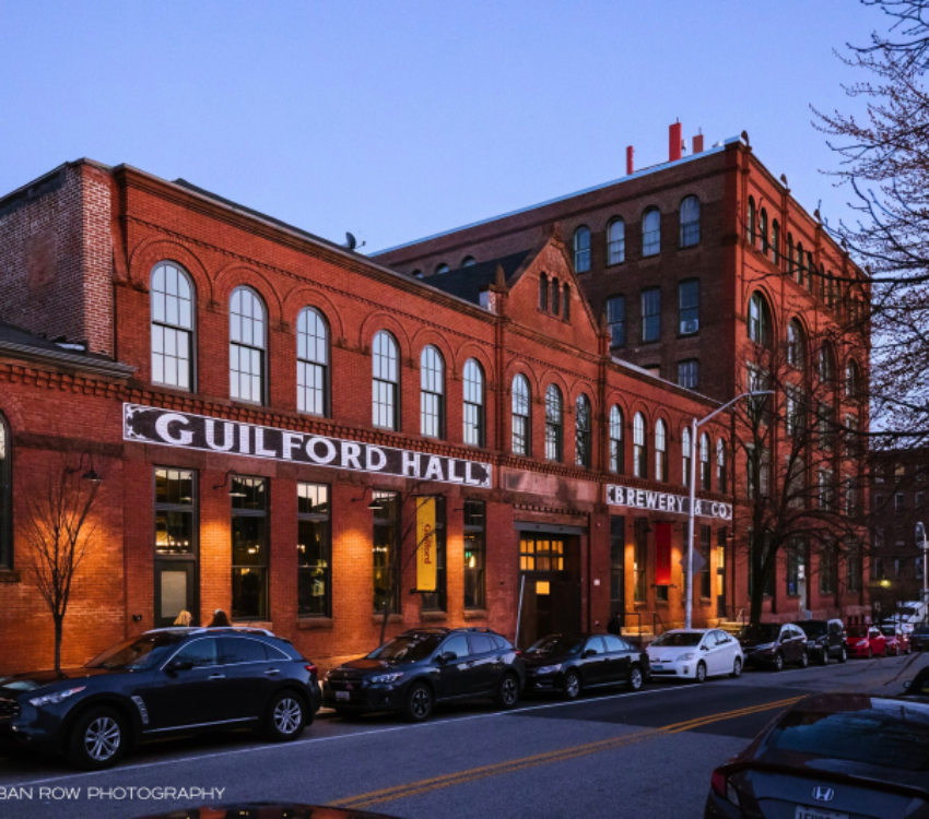 Exterior of Guilford Hall Brewery