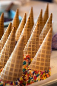 Sprinkled Waffle Cones at Bmore Licks