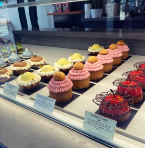Row of cupcakes at Sacre Sucre