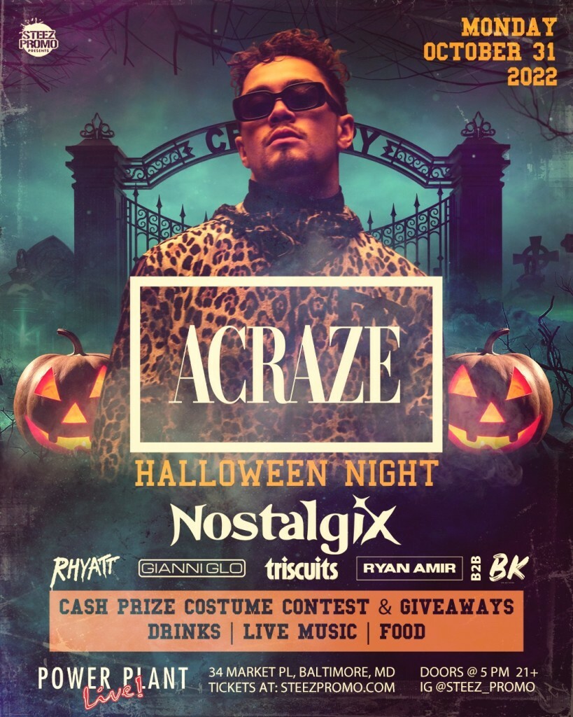 Halloween Night Featuring ACRAZE | Visit Baltimore