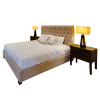 Bed and nightstands