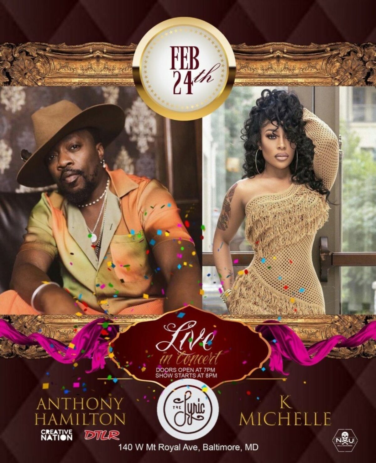 Anthony Hamilton and K Michelle at the Lyric