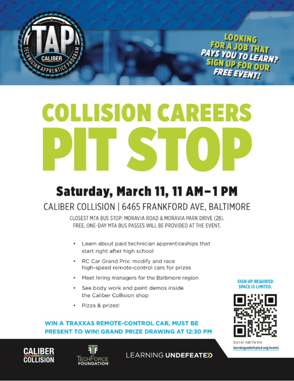 Learning Undefeated's Free Automobile Apprenticeship Event with Caliber Collision