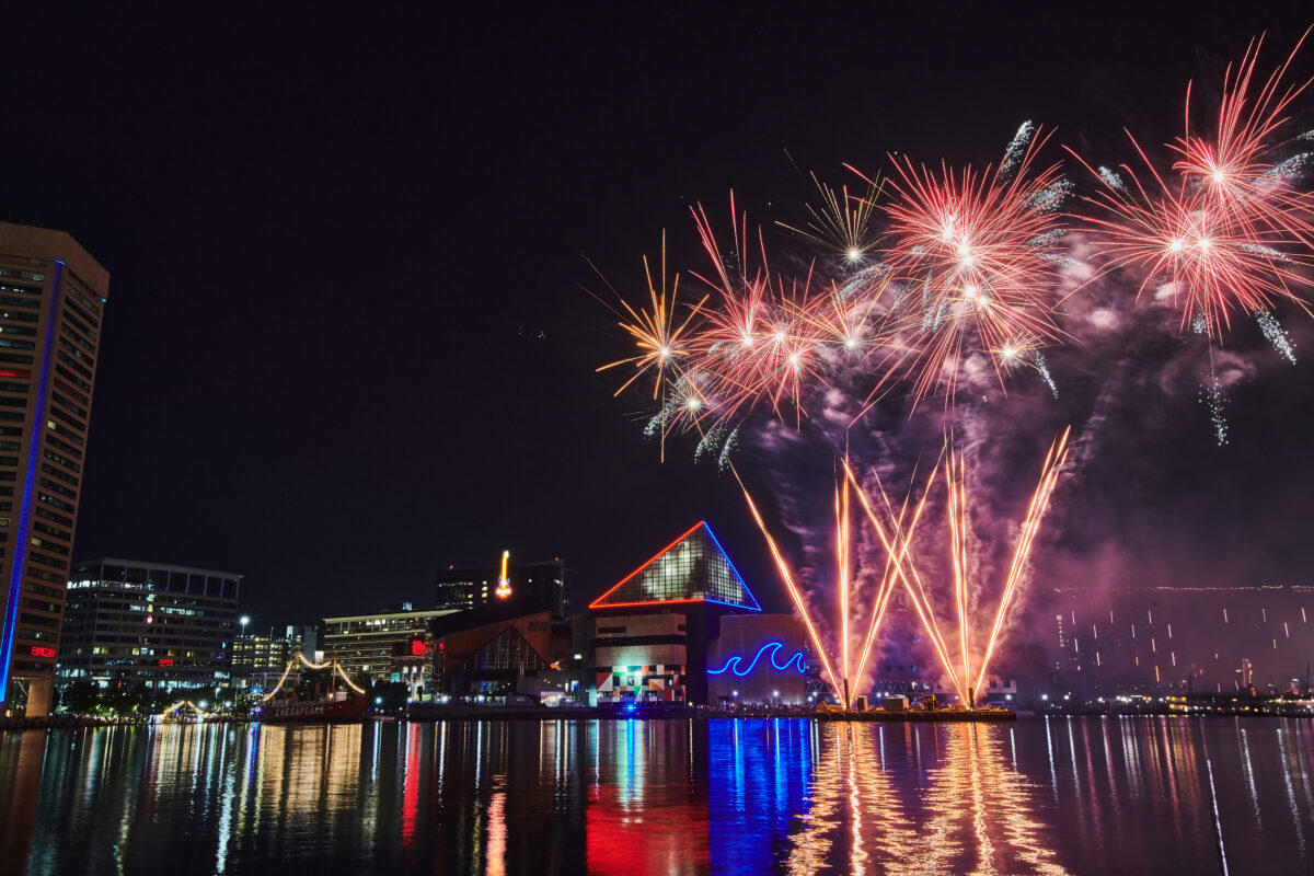 Fireworks over the Inner Harbor