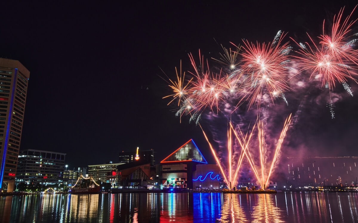 Fireworks over the Inner Harbor