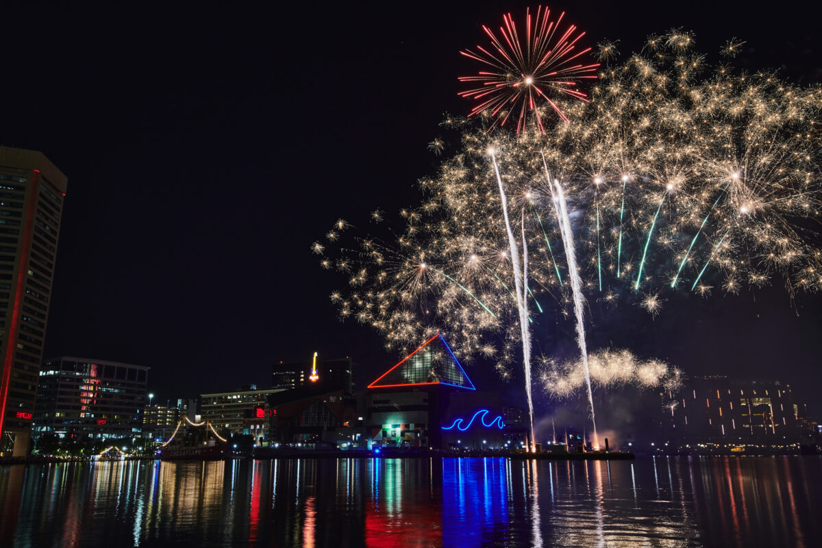 Fireworks over the Inner Harbor