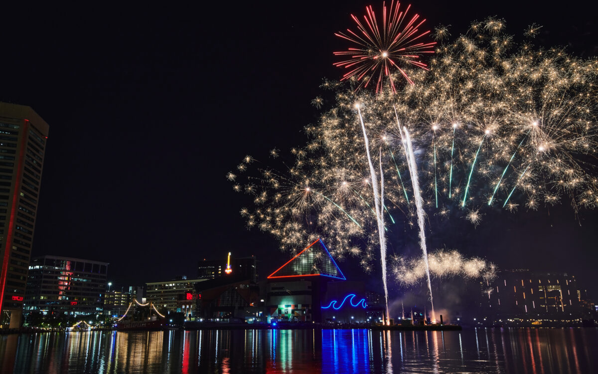 Fireworks over the Inner Harbor