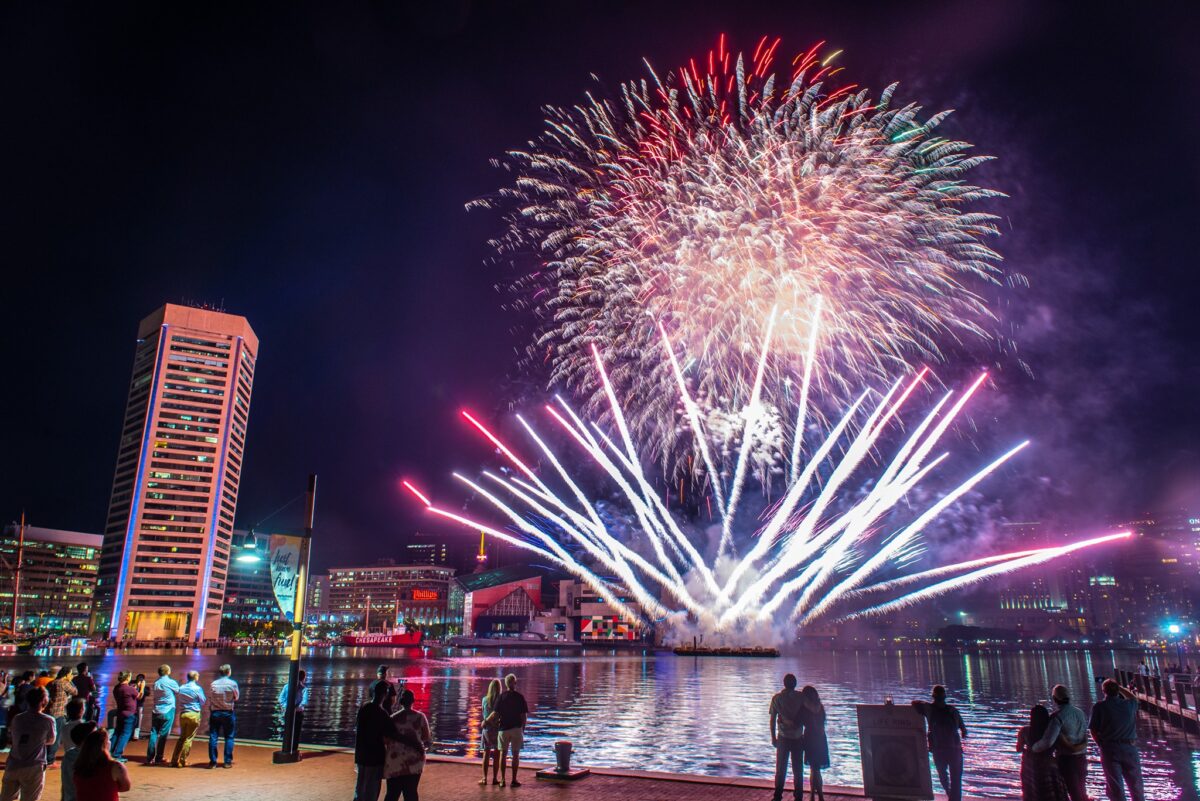 Fireworks over the Inner Harbor