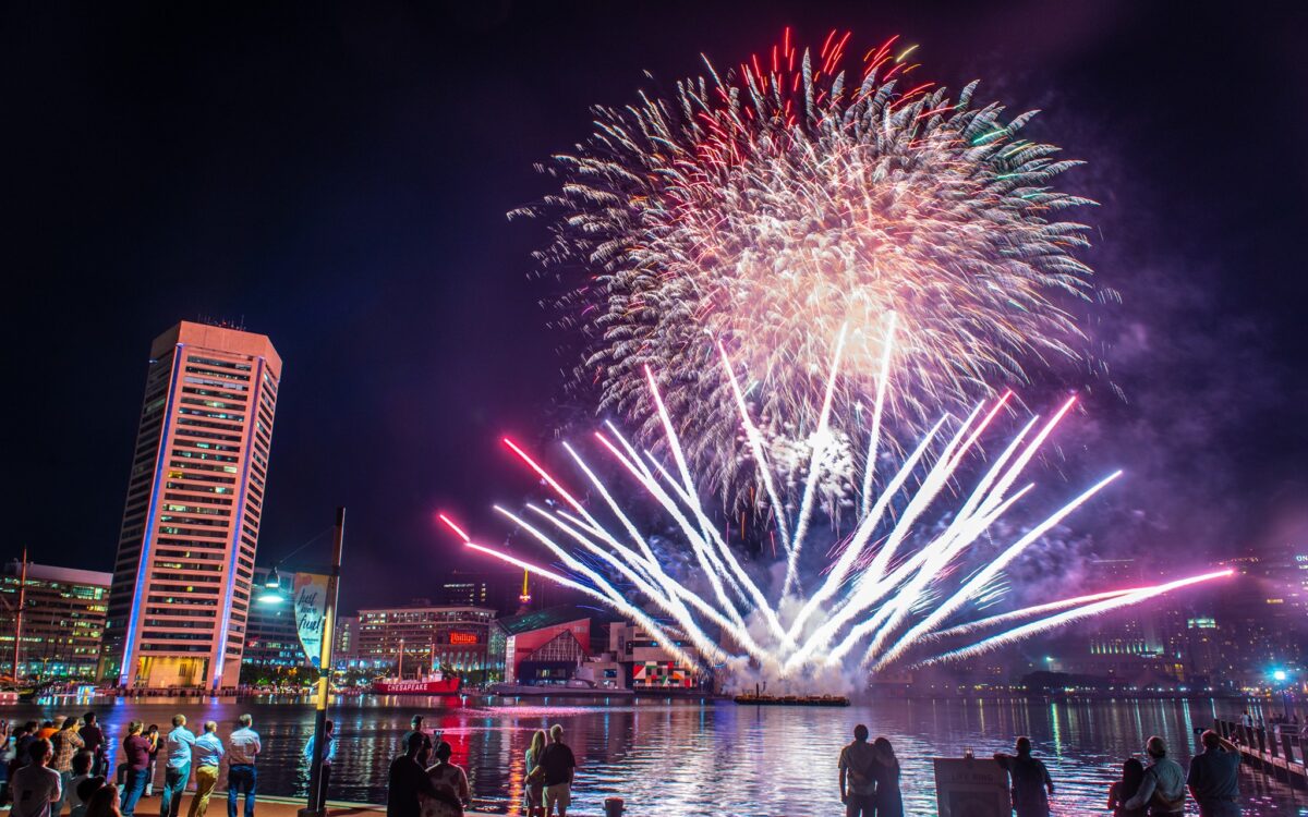 Fireworks over the Inner Harbor