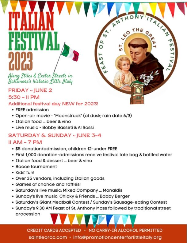 Feast of St. Anthony Italian Festival Visit Baltimore