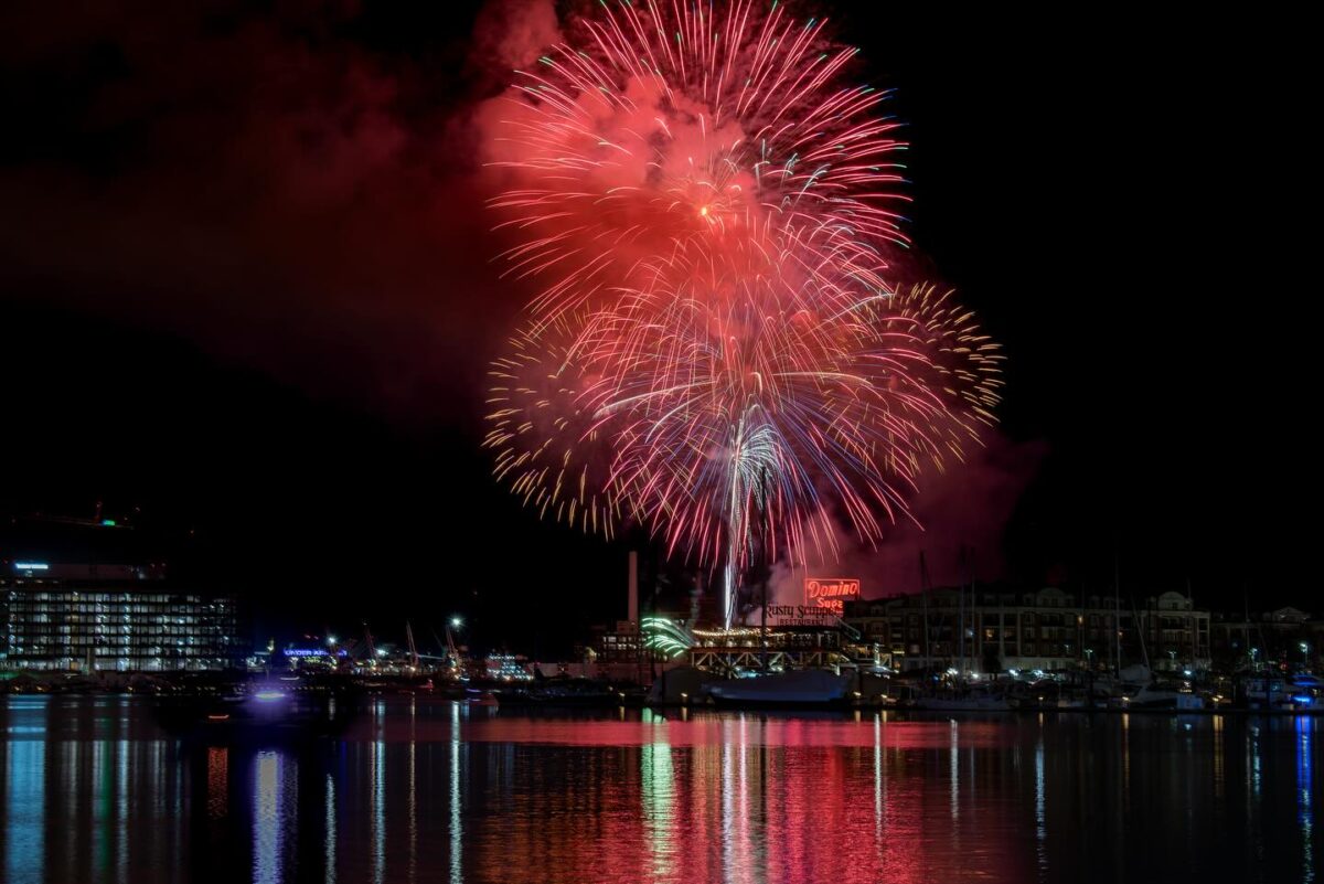 Fireworks over the Inner Harbor