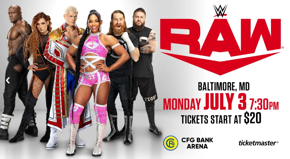 WWE Monday Night RAW Visit Baltimore