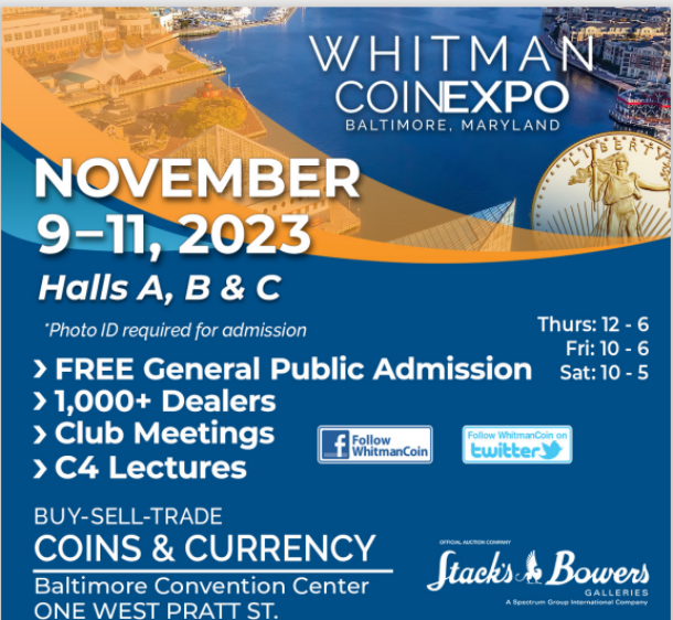 Whitman Coin Expo Visit Baltimore