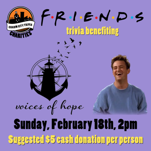 Charm City Trivia Sunday Funday: Friends Addition Flyer