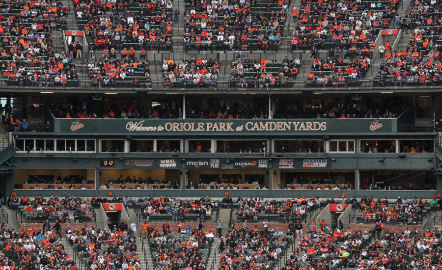 Aerial view of Camden Yards