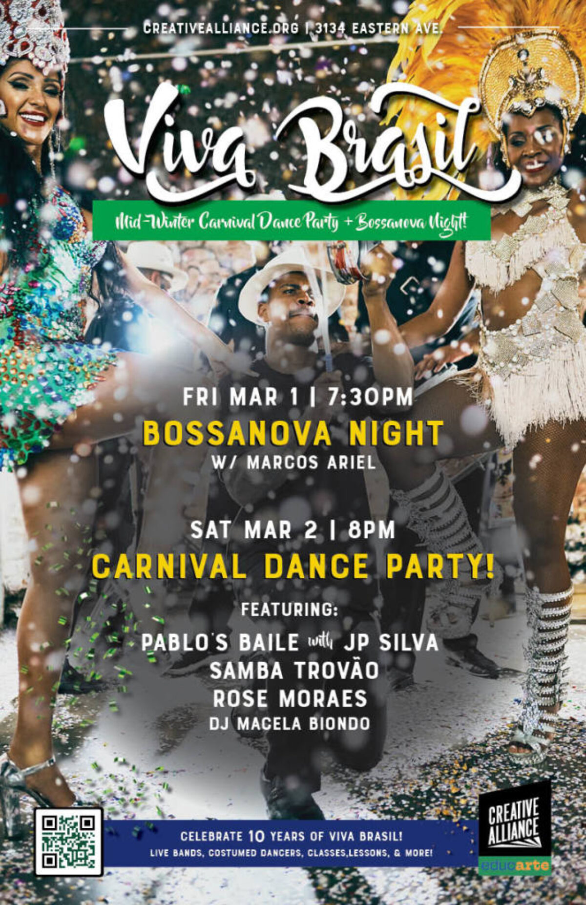 VIVA BRASIL! CARNIVAL DANCE PARTY Flyer