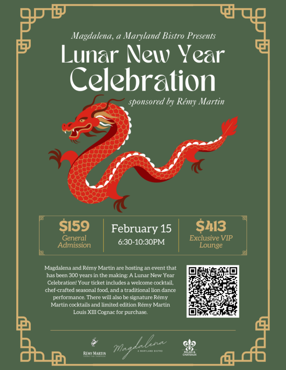 Lunar New Year Celebration at Magdalena with Remy Martin Flyer