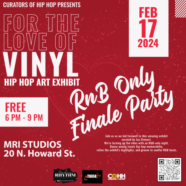 For the Love of Vinyl R&B Only Finale Party Flyer