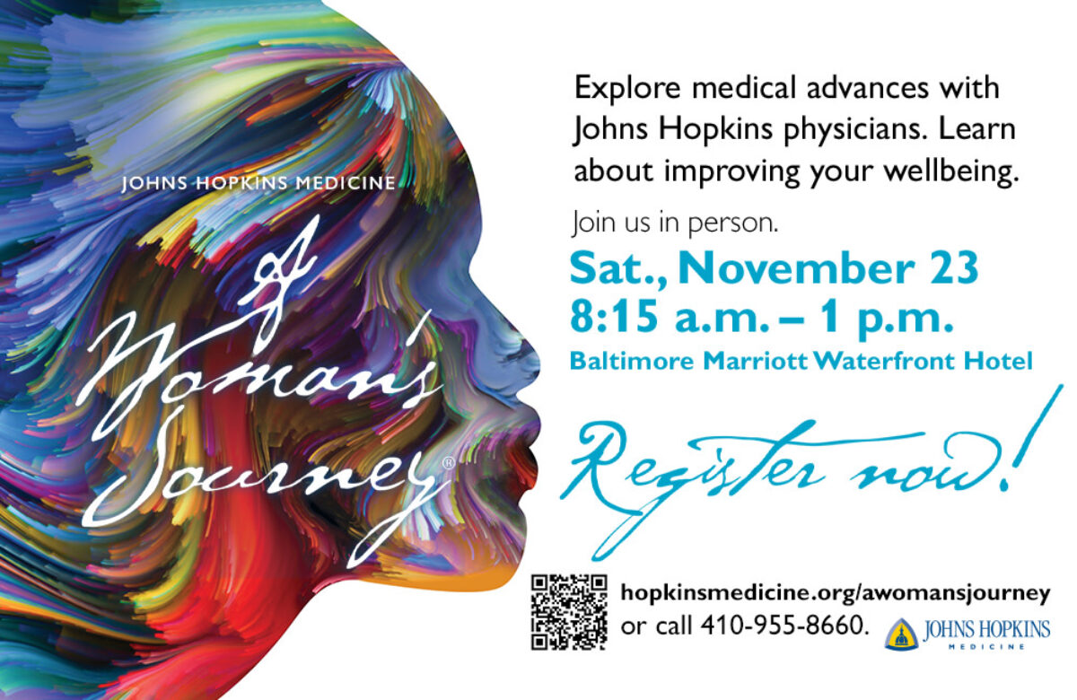 Johns Hopkins Medicine A Woman's Journey flyer