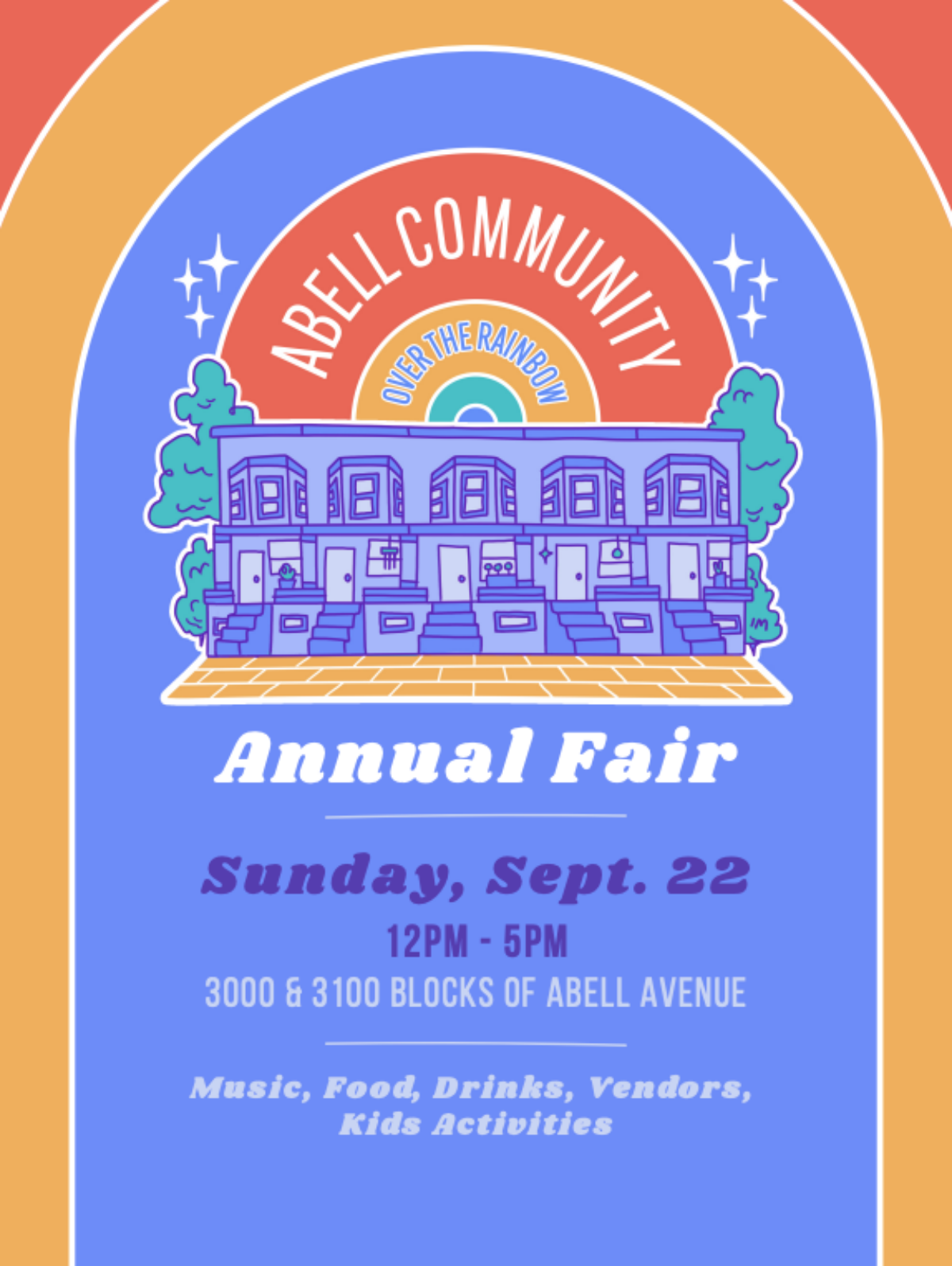 Abell Community Street Fair poster