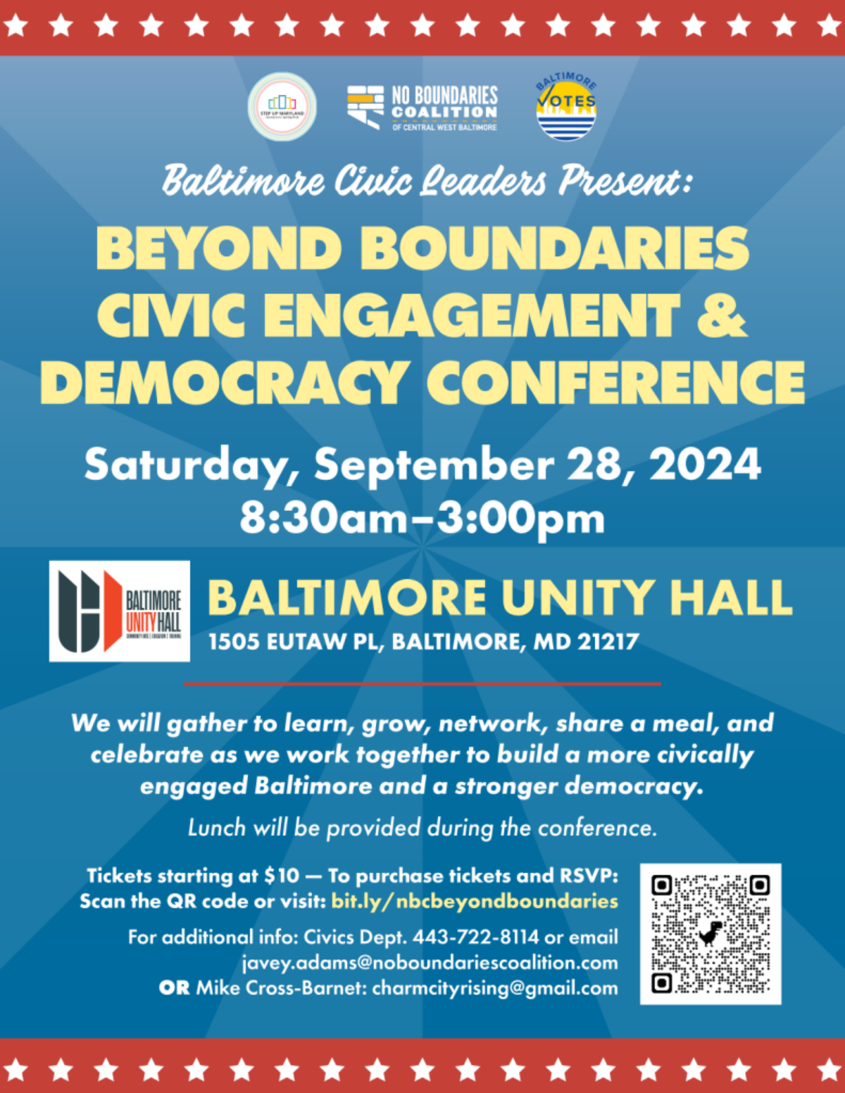 Beyond Boundaries: The Democracy and Civic Engagement Conference for Baltimore Community Leaders poster