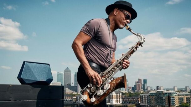 Kirk Whalum playing the sax