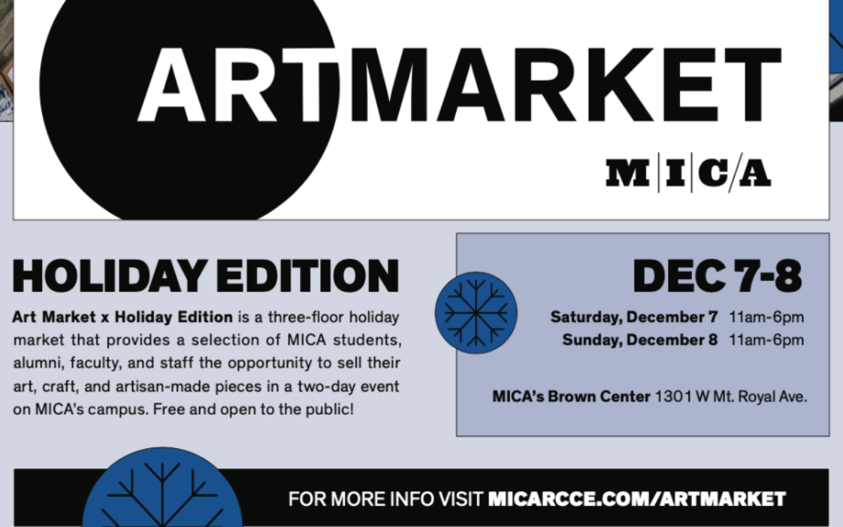 MICA Art Market x Holiday Edition flyer