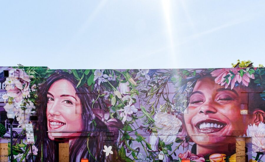 Mural of 2 women