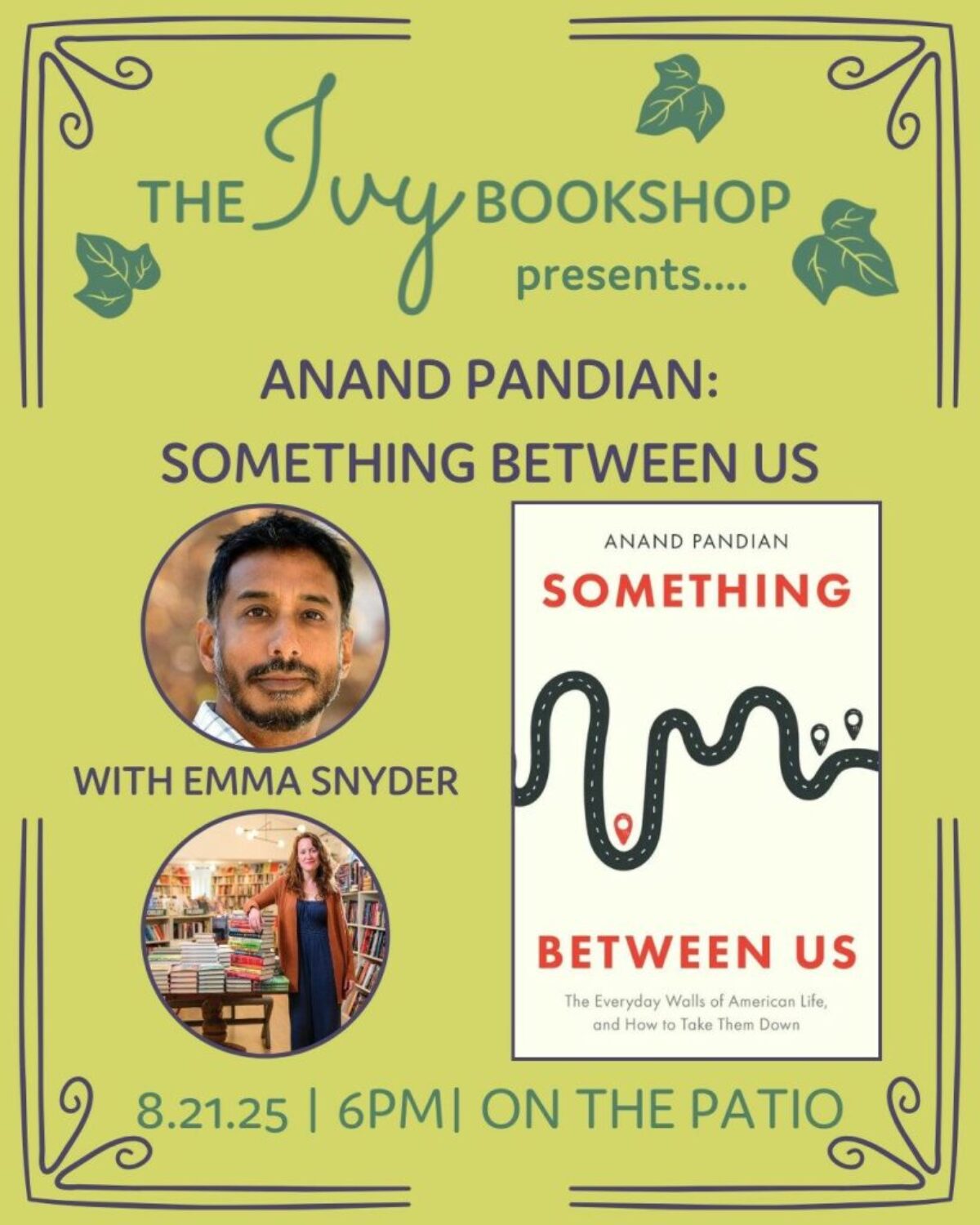 Anand Pandian: SOMETHING BETWEEN US: THE EVERYDAY WALLS OF AMERICAN LIFE, AND HOW TO TAKE THEM DOWN (with Emma Snyder)
