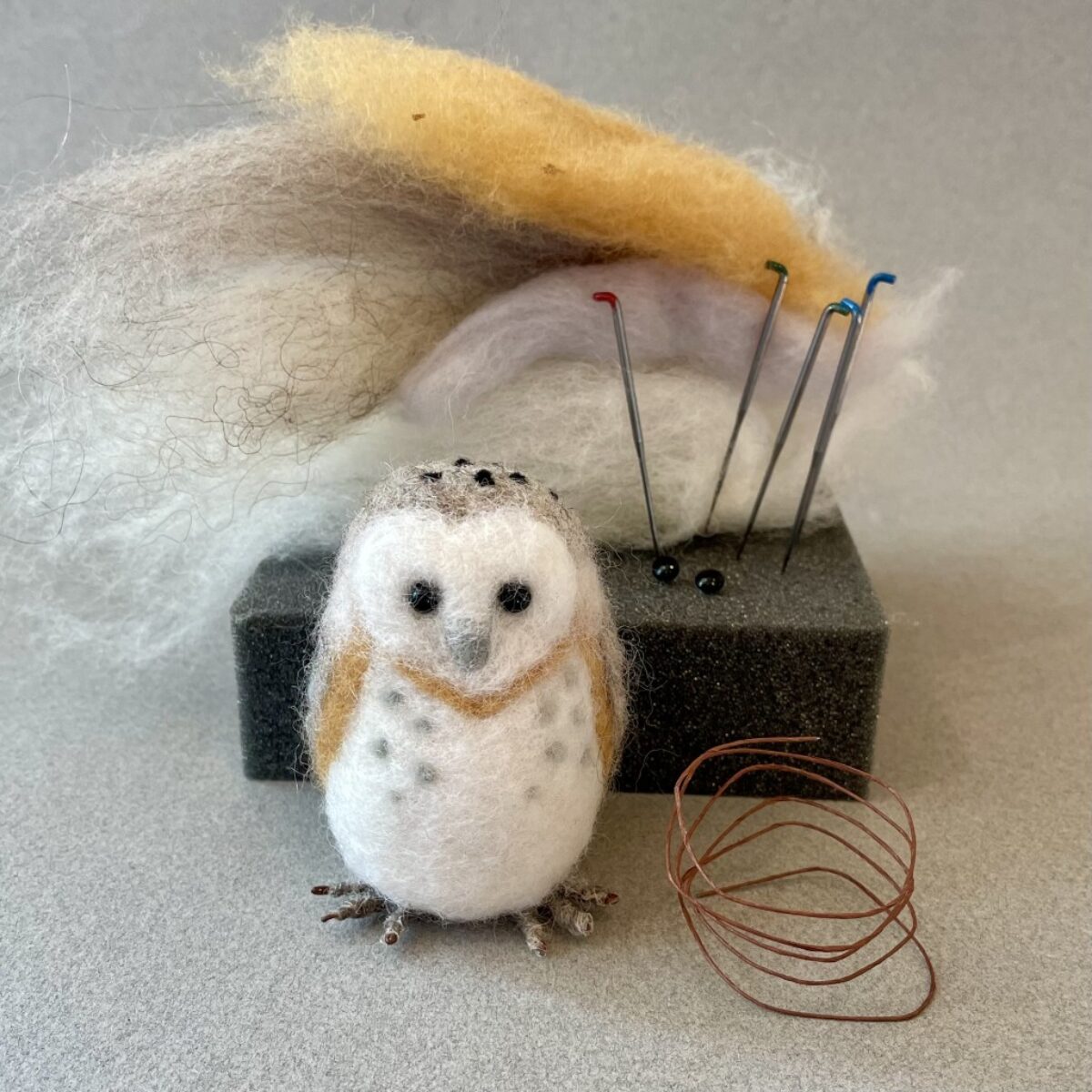 Barn Owl Needle Felting Workshop with Loranimals