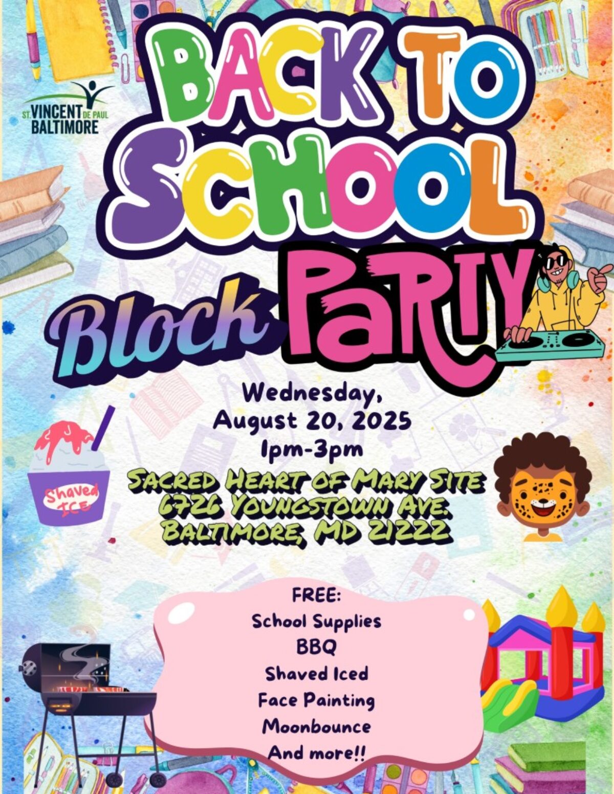 St. Vincent de Paul Head Start Back to School Block Party
