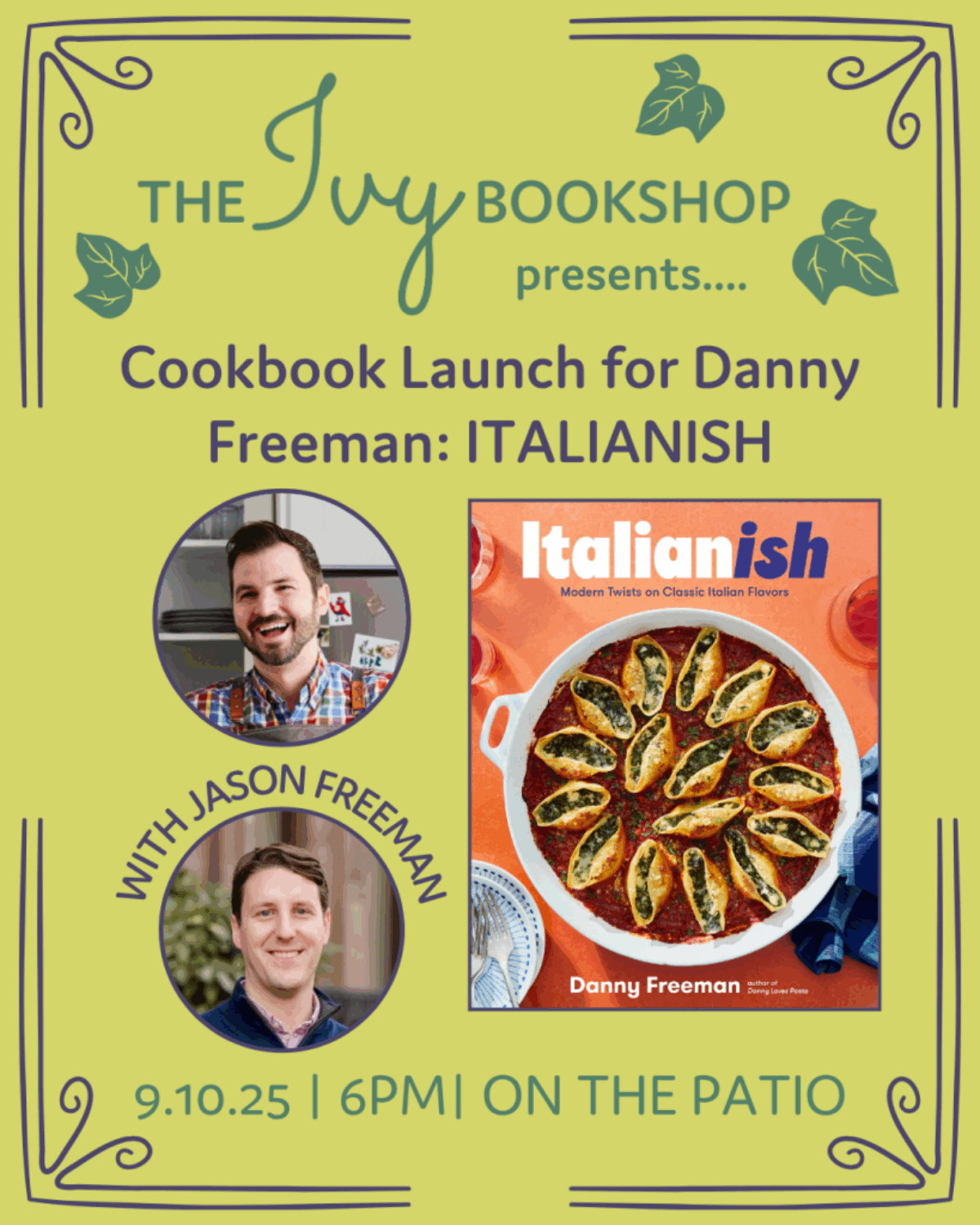 Cookbook Launch for Danny Freeman: ITALIANISH (with Jason Freeman)