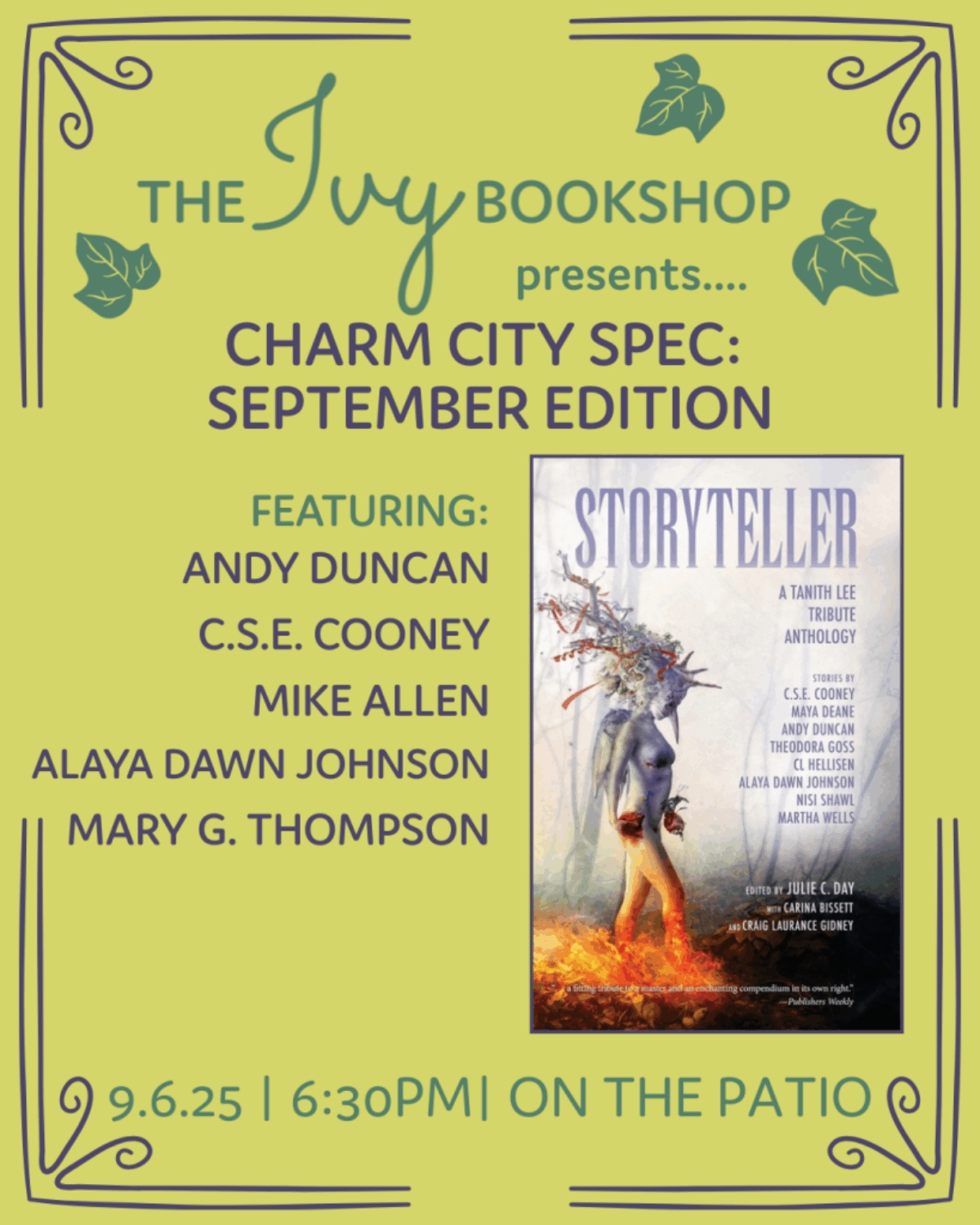 Charm City Spec: September Edition