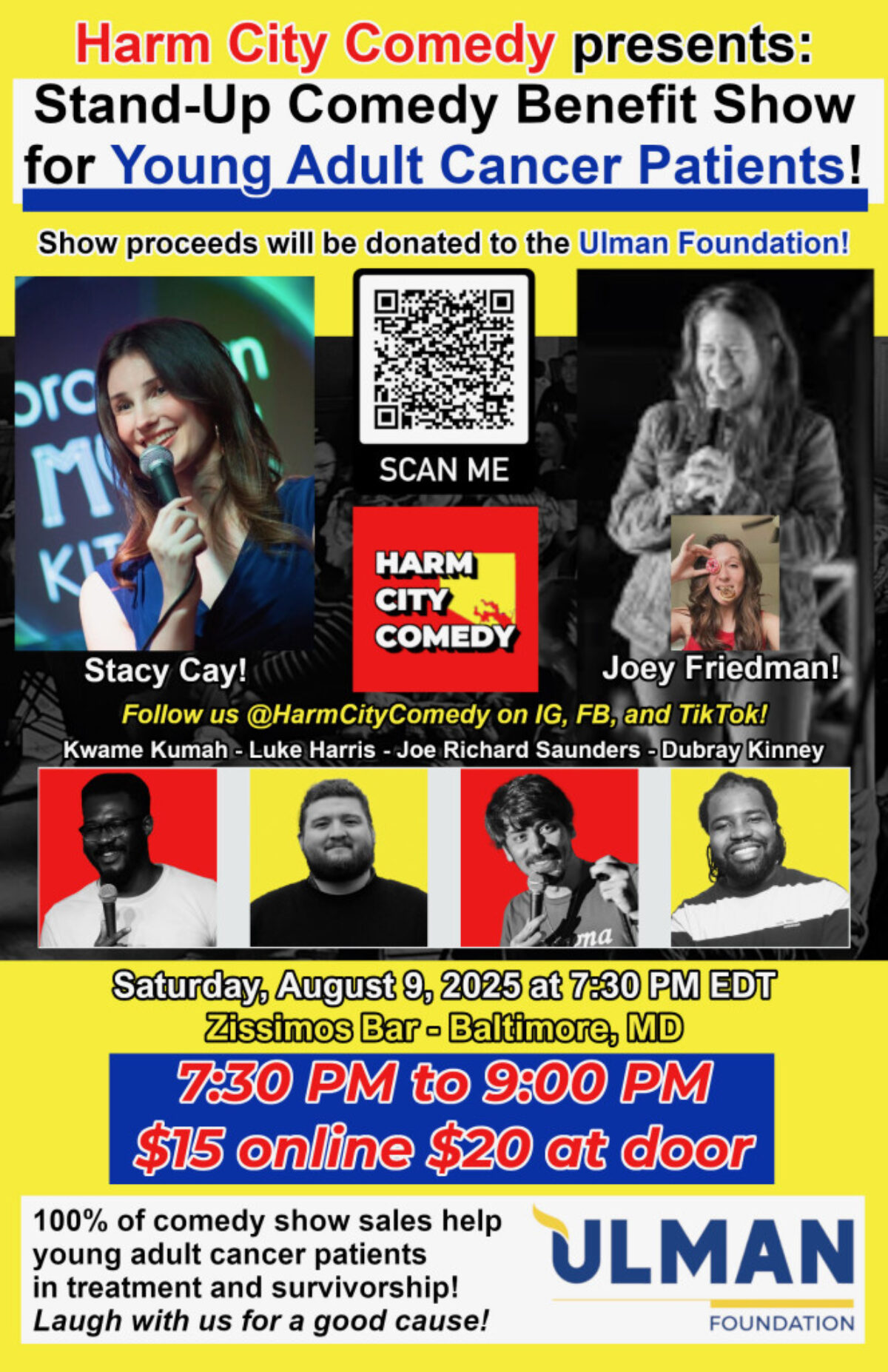 Harm City Comedy Benefit Show  Stand-Up for Young Adult Cancer Patients!