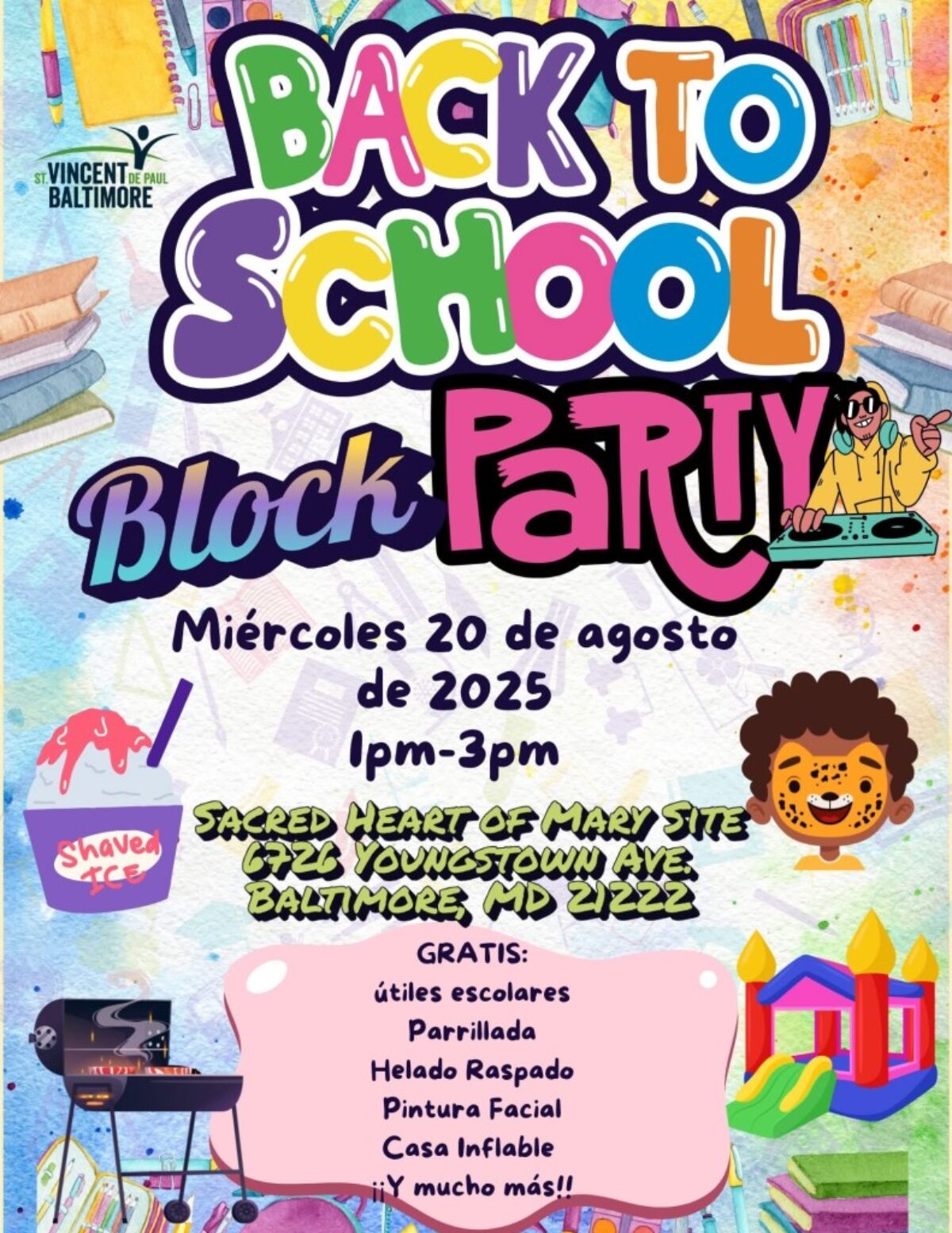 St. Vincent de Paul Head Start's Community Back to School Block Party